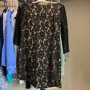 Black and nude lace dress
